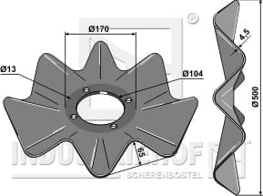 BL30154 Gewellte Scheibe Ø500x4,5