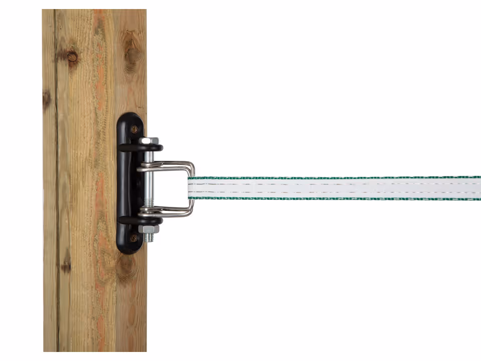 10x Eckisolator mit Zusatzbügeln für 40 mm Breitbänder