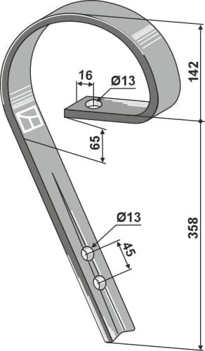 BL28682 Schleppzinken - passend zu Rabe 6246.61.01
