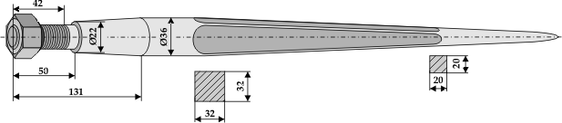 BL2592 Frontladerzinken Kverneland-Taarup 221154