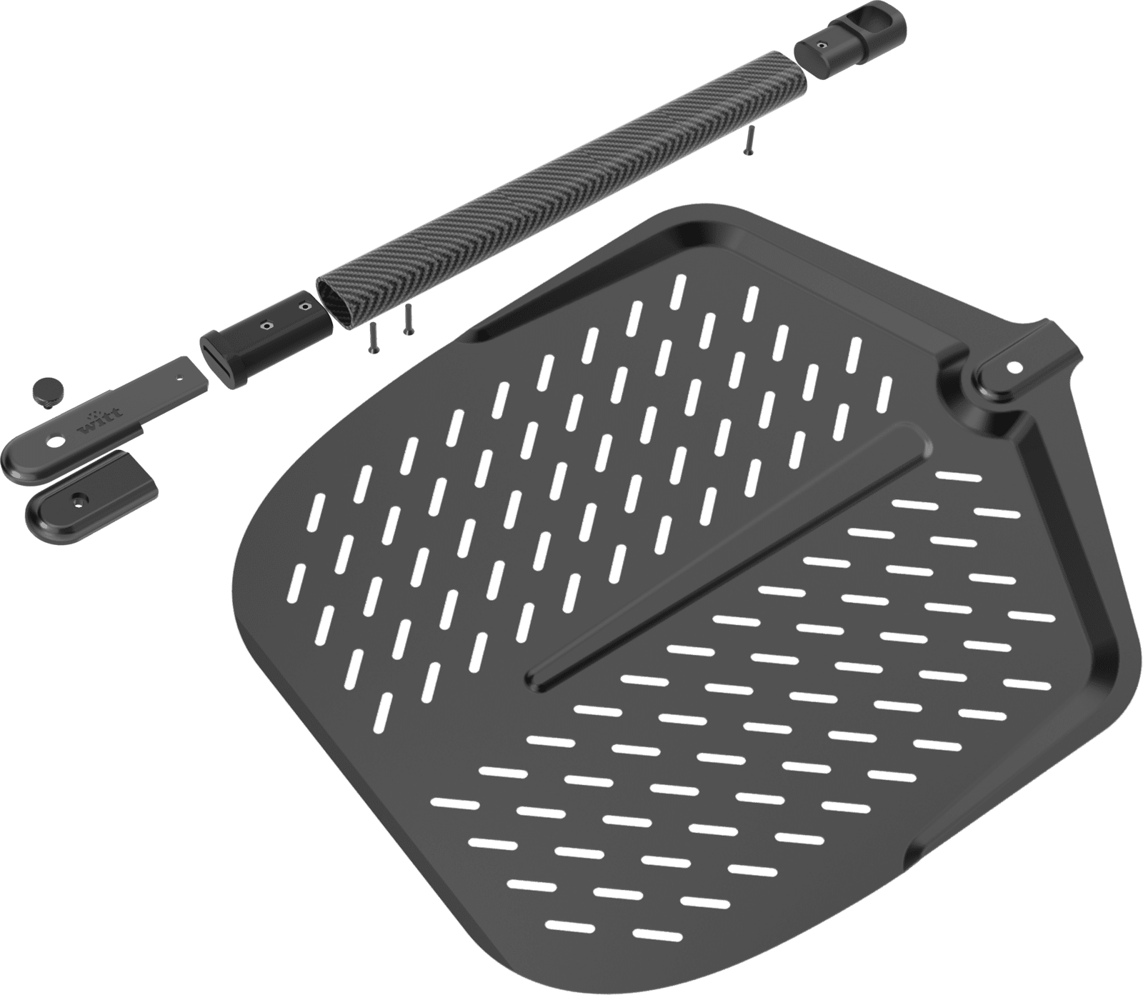 Witt Pizza-Schieber 14 Zoll / 36 cm - Black Edition - Aluminium – perforiert