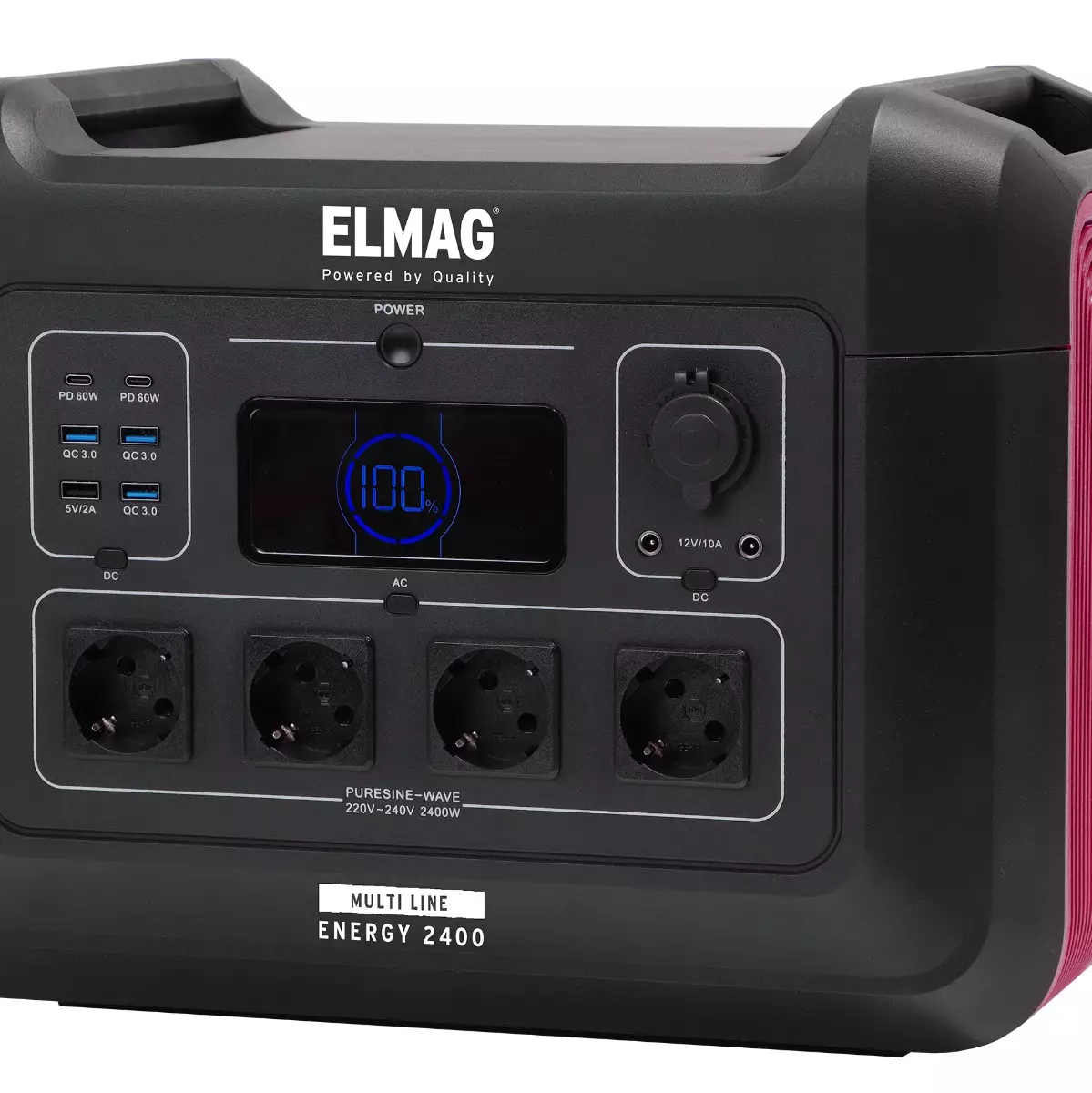 Powerstation, Batterie-Wechselrichter, USB-C Ports, AC-Steckdosen, Display-Bildschirm