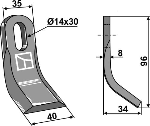 BL27993 Y-Messer - passend für Kuhn A54112340