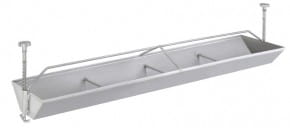 HAASE Ferkel Futtertrog Edelstahl - 8 Freßplätze und eine Liegesperre