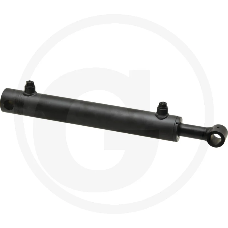 Hydraulikzylinder, Schwarze Rohrzylinder, Anschlussauge, Kupplungsstutzen?, Schwarzer Zylinder