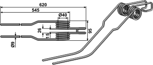 ET33647 Federzinken - passend zu Deutz Fahr 16504331