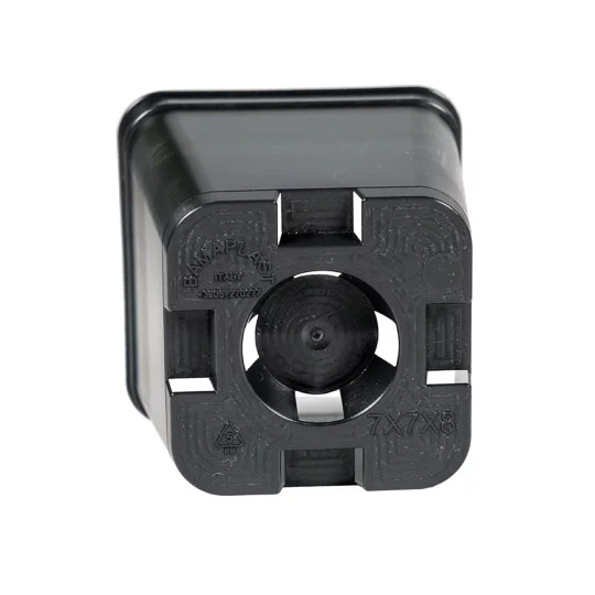 600x Quadratischer Baumschul-Topf 7x7x8 cm Spritzguss 0,35L – wiederverwendbarer Pflanztopf für Jungpflanzen, Gemüse & Kräuter