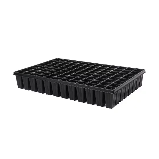 QuickPot Aussaatplatte für Blumen - 96 Zellen 38x38x78 mm – Profi Anzuchtplatte mit tiefem Wurzelsystem
