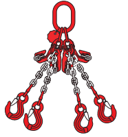 BL13357 Pewag Kettengehänge G10 - 4 Strang / 3m / 6000kg