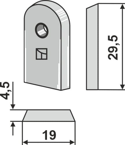 BL29393 Hartmetallplatte - passend zu Väderstad