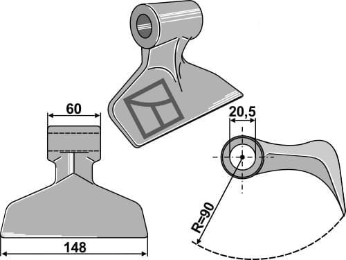 BL27853 Hammerschlegel - passend zu Maschio Gaspardo - M03400410 / 03400405