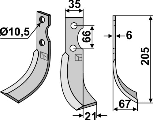 BL27692 Fräsmesser R - passend zu Grillo 11293