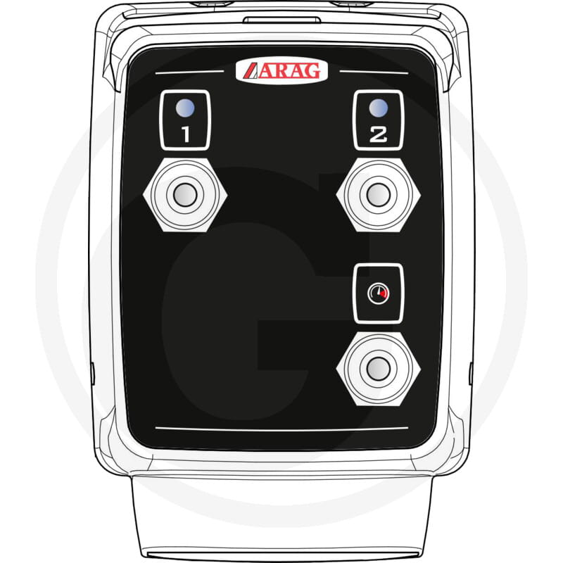 ARAG Schaltkasten Serie 4668, 2+1 Wege mit 2 Teilbreiten, elektrische Druckeinstellung