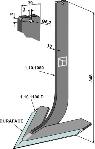 Handle with share 160mm - DURAFACE