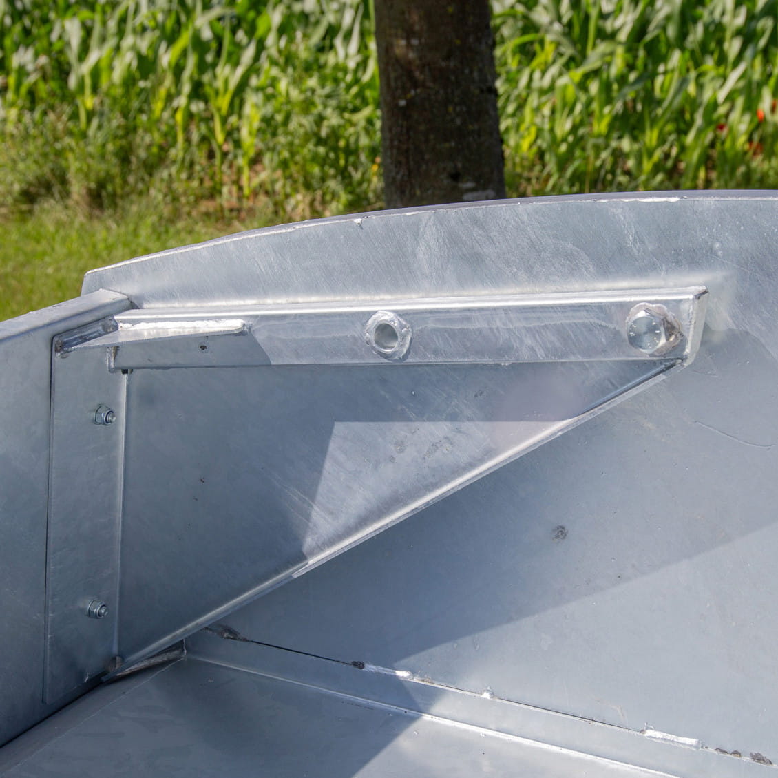 Fliegl Heckschaufel 1200 mm verzinkt | 0,70 m³ Volumen | Dreipunktaufnahme | Profi Transport- & Kippschaufel