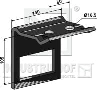 BL28590 Halter für Zinken 100x14 mit Verstärkungsfeder 100x12