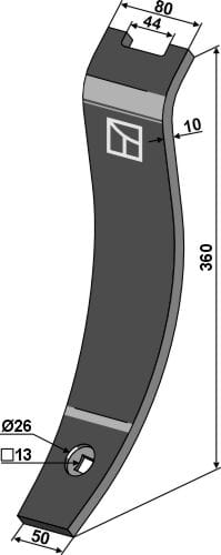 BL23758 Leitblech 360x80x50mm - passend zu Väderstad 234003