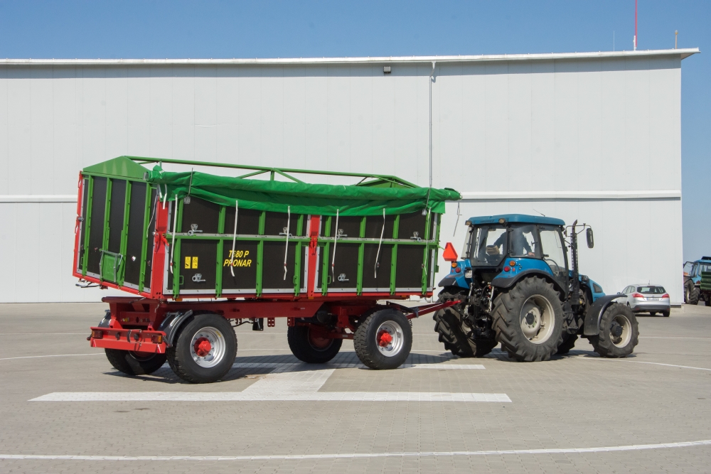 traktor, anhänger, landwirtschaft, ladegut, blau
