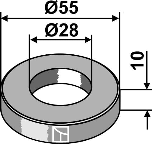BL3570 Scheibe Ø55x10xØ28 - passend zu Berti DC008