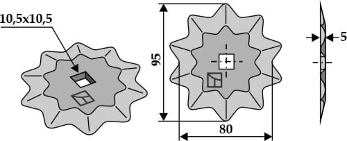 BL29656 Futtermischwagenmesser 5mm - passend zu DeLaval 94689530 / Kverneland KD1560042