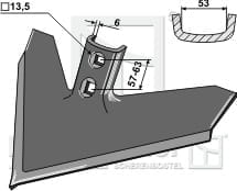 BL28163 Gänsefußschar 420 x 6