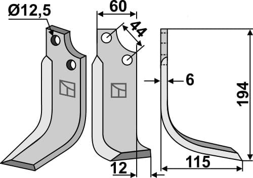 BL5499 Fräsmesser R - passend zu Maschio / Gaspardo 19100417