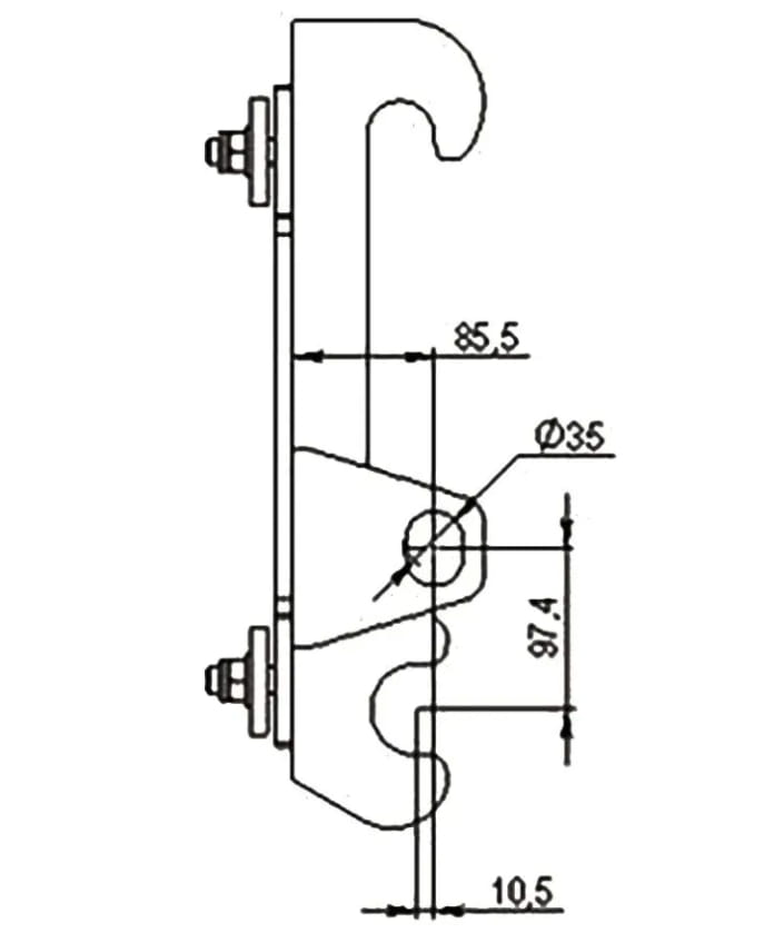 Plaque de montage Düvelsdorf D-Lock ; D-Lock S pour chargeuses sur pneus Thaler