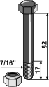 BL3459 Schraube mit Sicherungsmutter 7/16"-8.8 für Carroy et Giraudon