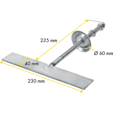 Patura column anchor M12 x 235 mm