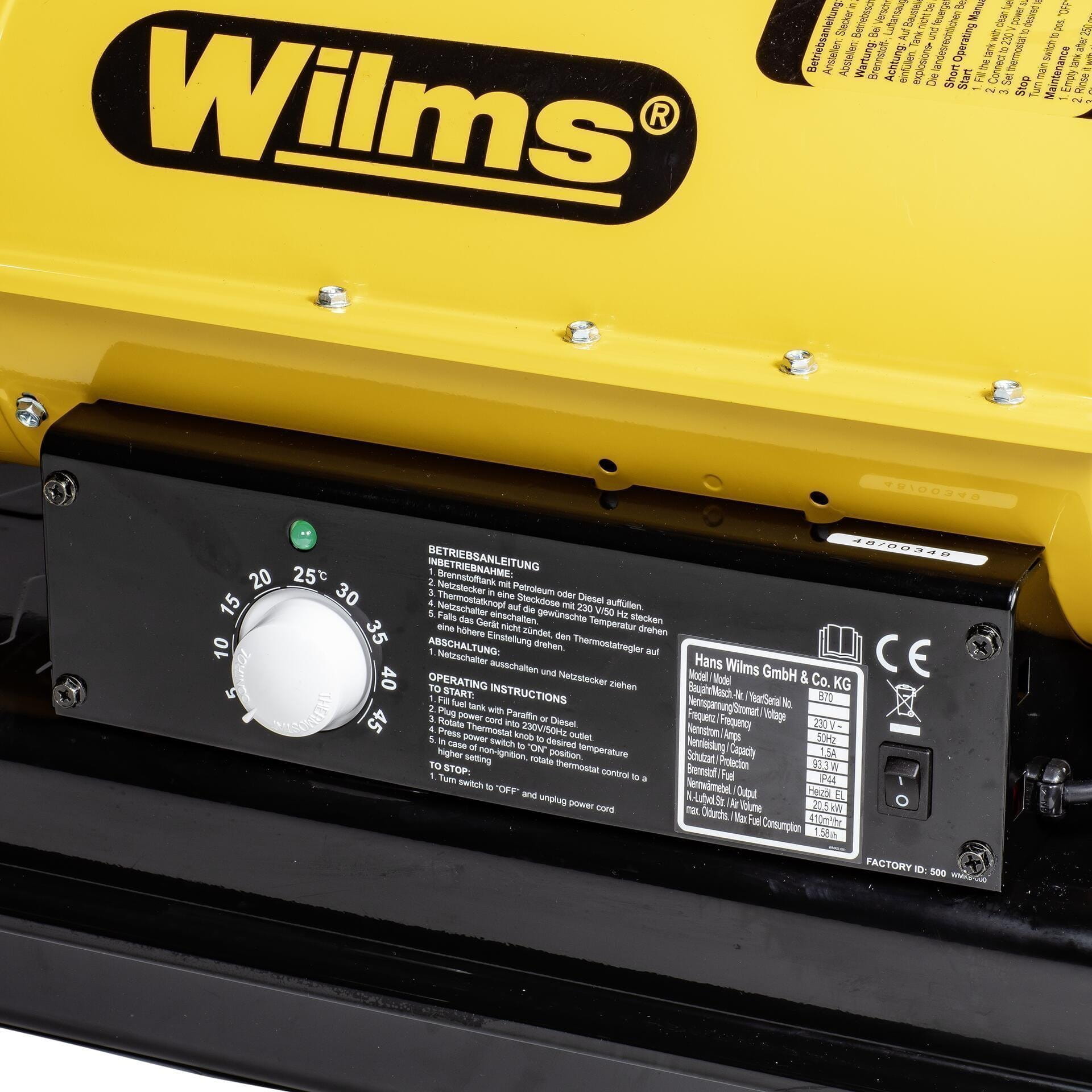 WILMS Heißluftturbine B70 - ohne Abgasführung