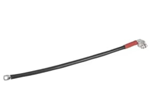 Battery cable ground with eye and clamp 350mm - 25 mm²
