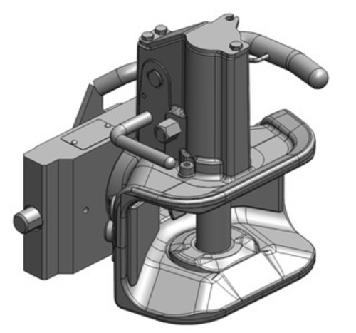 Scharmüller Zugmaul Automatik W 245 S30 CBM CH-I (Ø31,5mm) Bolzen, Fernbedienung für Fremdfabrikat - Farbe schwarz
