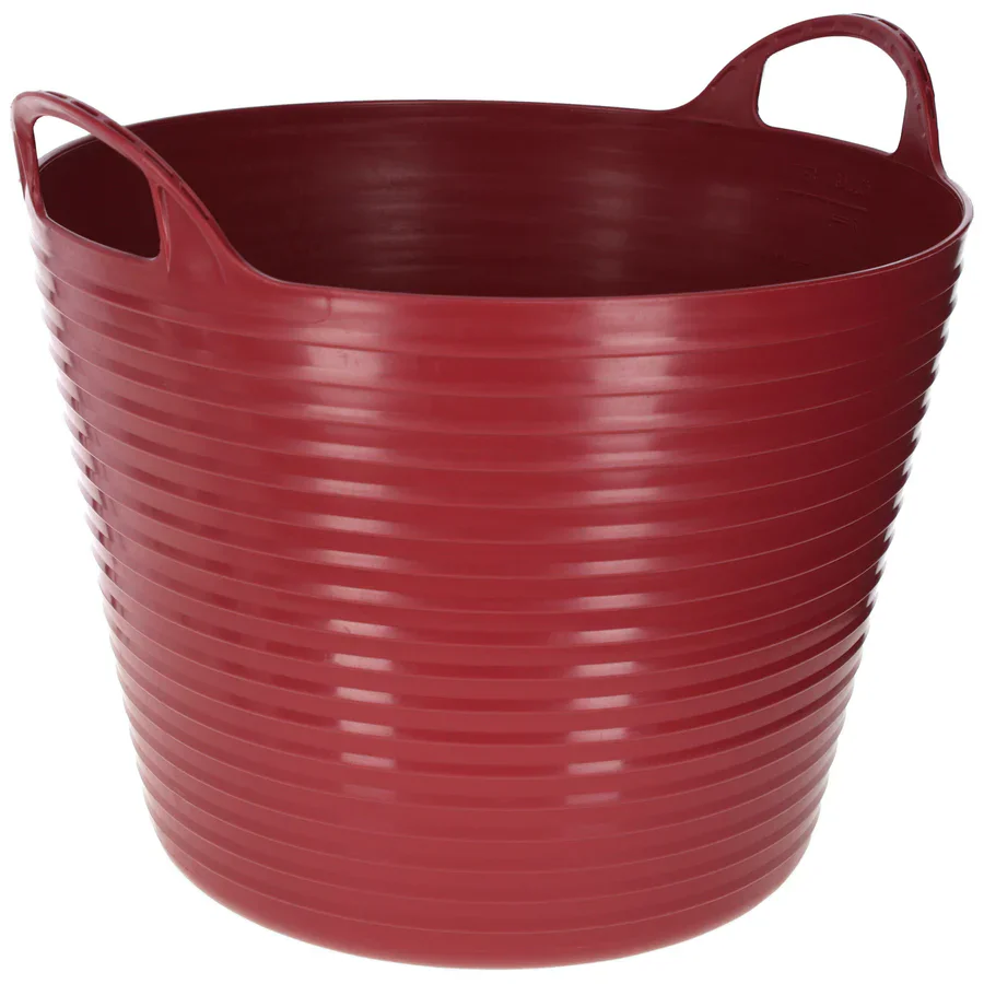 Flexibler Trog FlexBag 28L – Großer robuster Kunststoffkorb mit Griffen für Stall, Garten & Transport