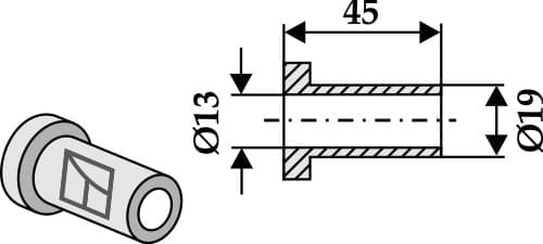BL3546 Innenbuchse - passend zu Bomford 0343701