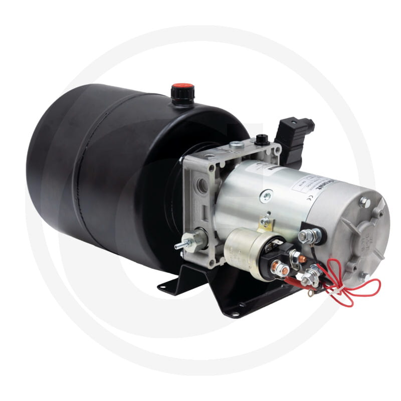Hydraulik Kompaktaggregat 12V / 2,1kW / 3,7ccm / Steuerung 2/2-Wege Senkventil 12V(DC)