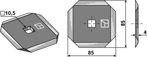BL29715 Futtermischwagenmesser - passend zu Zago
