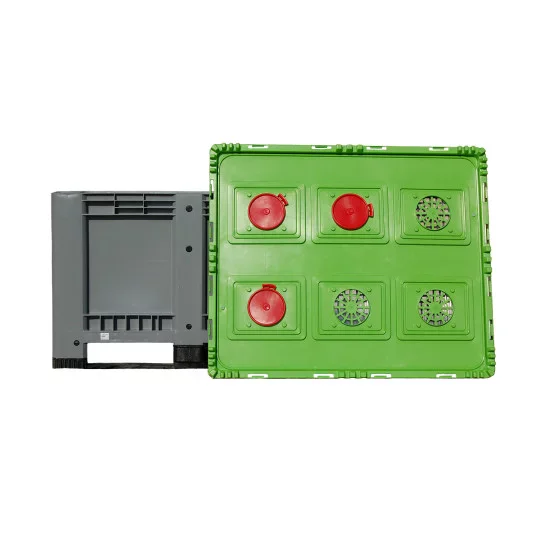 grüner tablett, solarbatterie, elektrische Energiemodul, grüner Kunststofftablett, rote Steckdosen