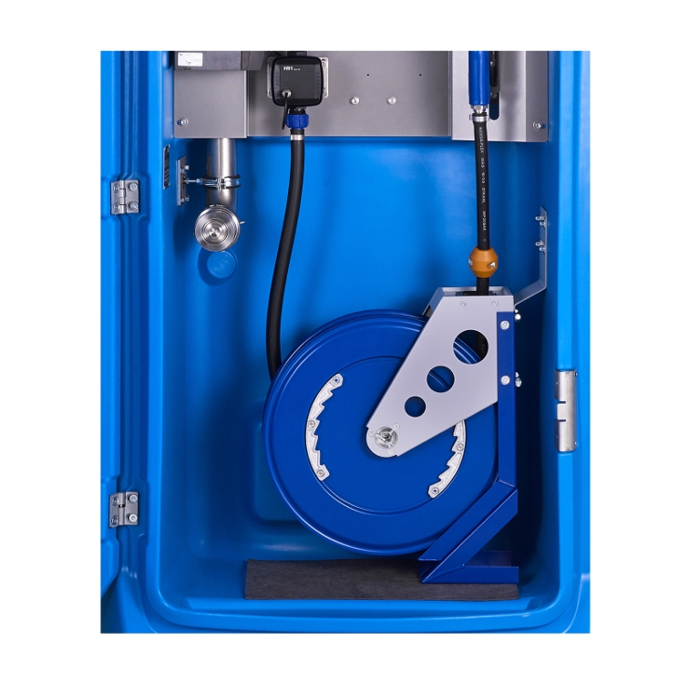 Pressol AdBlue® Schlauchaufroller DN16 6m mit Montage-Kit – Schlauchtrommel Edelstahl 10 bar