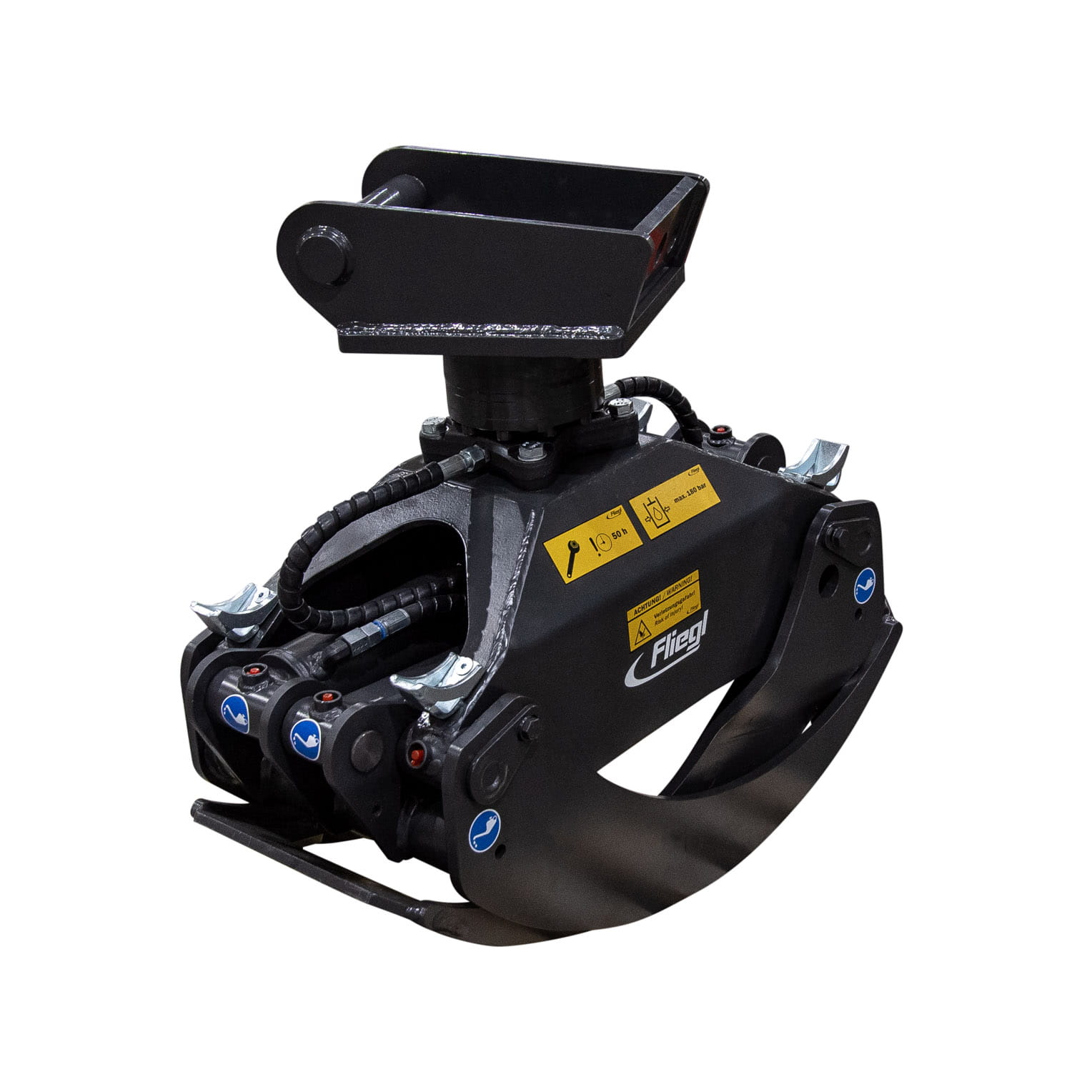 Fliegl Bagger Rückezange 1860 mm MS03 mit Drehmotor – Hydraulische Forstzange