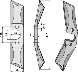 BL2938 Rollspatenmesser Pöttinger 31-431RR