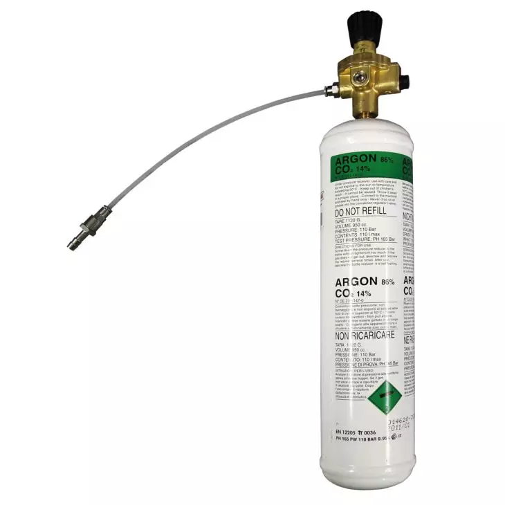 ELMAG Stahl-Schweißset mit Einweg-Mischgasflasche, 5kg Schweißdraht 0,8mm