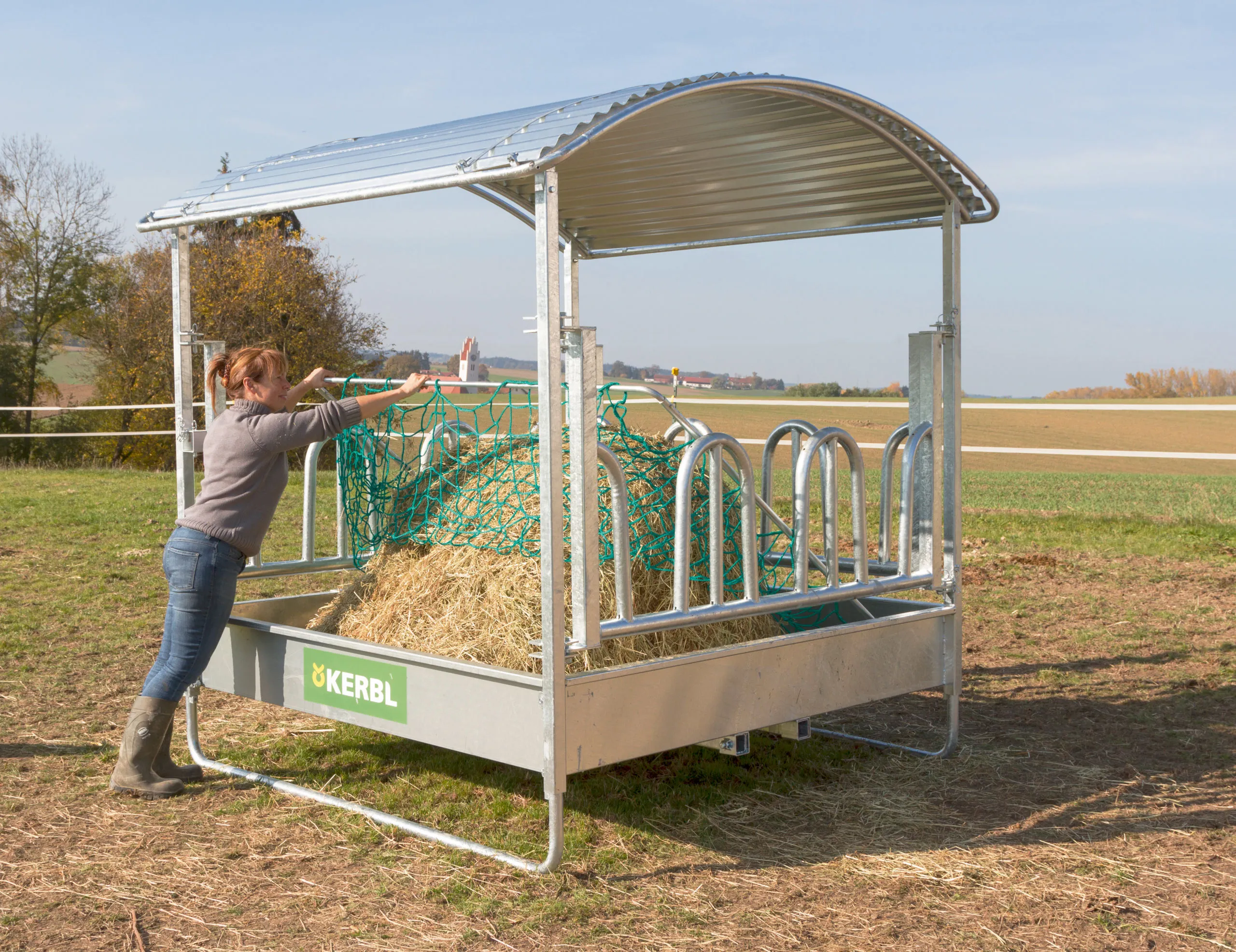 Rahmen für Futtersparnetz 181x181 cm – Bausatz für quadratische Großraufen