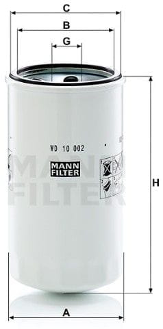BLWD10002 Mann Filter WD10002 - Hydraulikfilter SpinOn