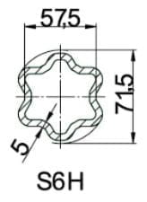 Walterscheid Profilrohr gehärtet Stern S6H - 680mm