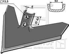 BL28165 Gänsefußschar 460 x 6