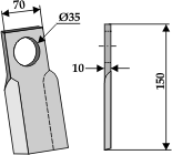 BL3699 Gerades Messer re 150 für Hermes