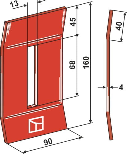 BL30263 Abstreiferblech für Packerwalzen - passend zu Kverneland RF23748