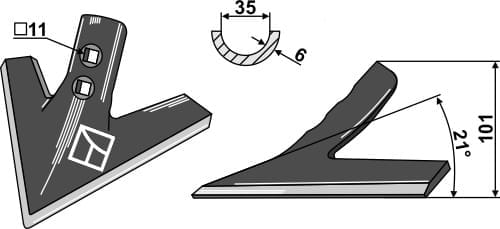 BL28182 Gänsefußschar 200mm