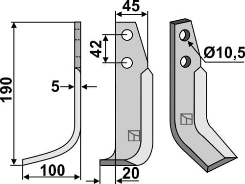 BL5193 Fräsmesser L - passend zu Goldoni 14487