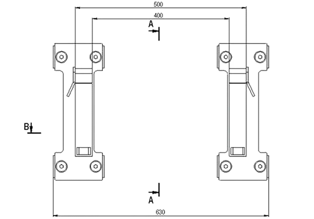 Plaque de montage Düvelsdorf D-Lock ; D-Lock S pour chargeuses sur pneus Multi-One